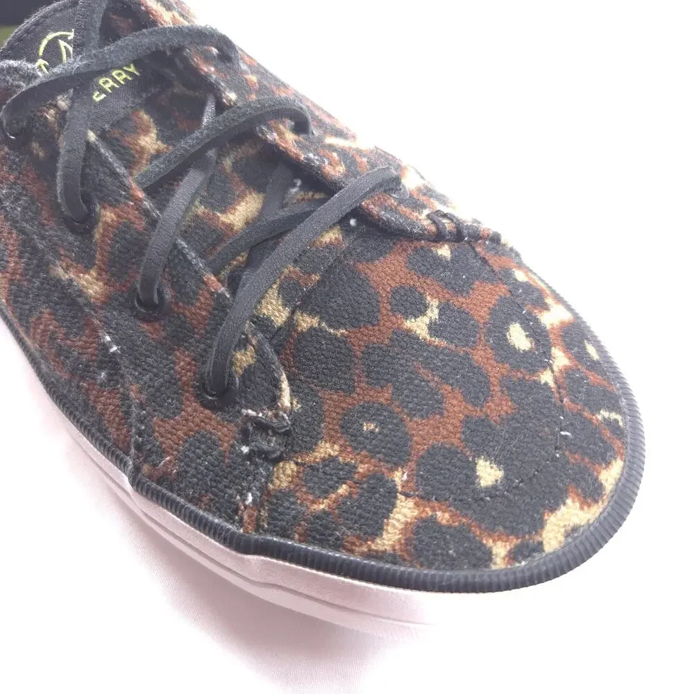 Sperry Crest Vibe Lace Up Casual Sneaker Shoe Womens Size 9 STS88919 Black